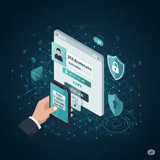 Two-factor authentication process illustration